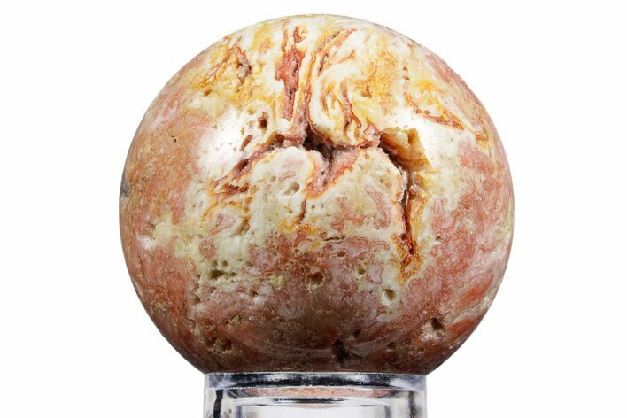 Polished Colorful Wild Fire Opal Sphere - Utah #358495